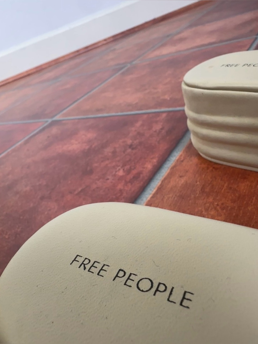 Free People Cream Platform Slide Sandals - Picture 8 of 11